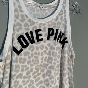 Pink- Tank Top. Cool Leopard Print
